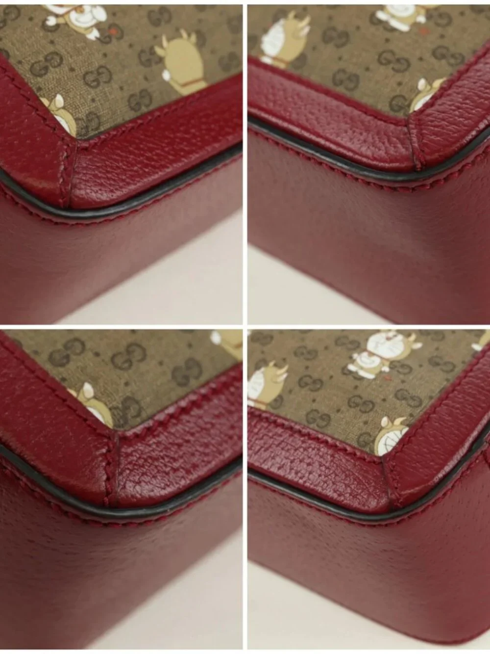 GUCCI Micro GG Supreme Doraemon Collaboration Bag PVC Beige 655596 Auth YKZ1361M